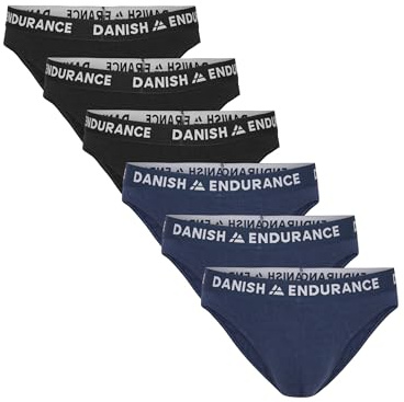 DANISH ENDURANCE Bambukalsonger för herr, Klassisk Stretch, 3-pack & 6-pack | Bambukalsonger, lågt snitt, mjuka, andningsbara och fuktavledande, med Anti-Håll Garanti, för vardagsbruk och resor