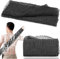 Pleassure Points African Net Long Bath Net Sponge, Bathing Body Exfoliating Shower Body Back Scrubber Skin Smoother,Stretch Length to 66 INCH (Black)