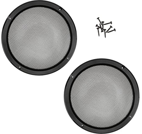 SWOOMEY 2 Pièces Couvre Haut Parleur Automobile Noir Protection Membrane pour Enceintes de Voiture Durable et Pratique Compatible avec et Haut Parleurs Accessoire de Qualité pour Audio