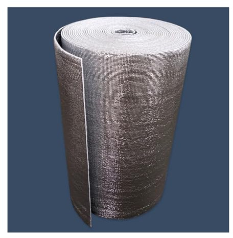 YPIOUREN Energy Saving Foil Shee,Insulating Aluminium Foil Barrier,Aluminium Vapour Barrier,Insulation Roll Radiator Foil,for Ceilings,Walls,Steel Buildings,Roofing Ect(100cm/39.4in,1cm/0.39in)