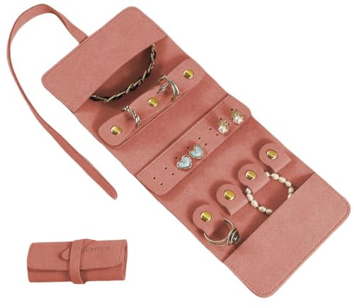 Smyckesrullar,Smyckesrullar för kvinnor Örhängen Armband Halsband Ringar | Bärbar för mamma, mormor, resor, utflykt, universitetshem, dejting, utrymmesbesparande