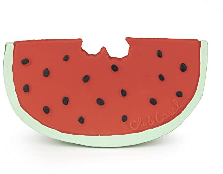 Oli&Carol Natural Rubber Baby Teether Wally The Watermelon 13 cm