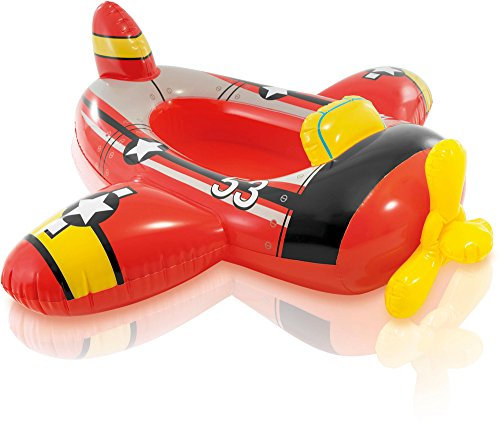 Warenhandel König Kinderboot Boot Gummiboot Schlauchboot für Pool Schwimmbad Pool Cruiser (Flugzeug Rot)