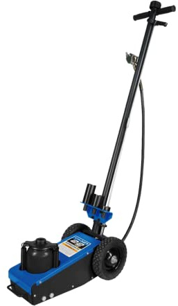 K Tool International 63197 22 Ton Automotive Air Truck Jack for Garages, Repair Shops, and DIY, 44,000 lbs. Capacity, Hydraulic Lift Range 8.67- 13.5, RAM Wiper Seal, 100-120 PSI, Welded Pump, Blue