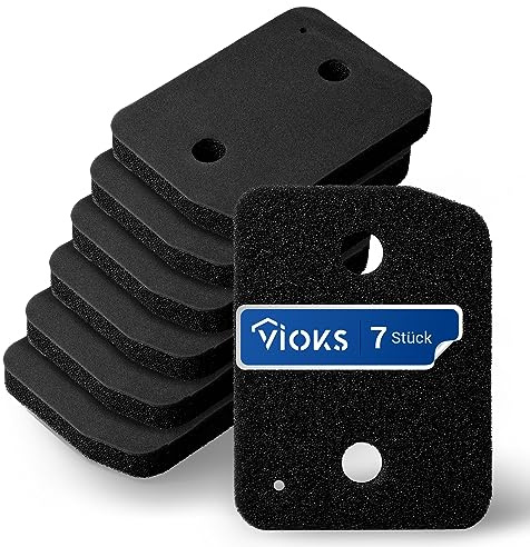 VIOKS Trockner Kondenstrockner 7x Schaumstoff Filter Set 207x155mm Ersatz für Mielе 9164761 Trockner Filter für Trockner Wärmepumpentrockner