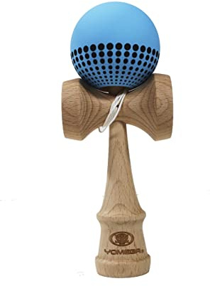 Yomega Pro Model Kendama – The Traditional Japanese Toss and Catch Skill Game with Rubberized Paint for Easier Skill Building Play (Light Blue)