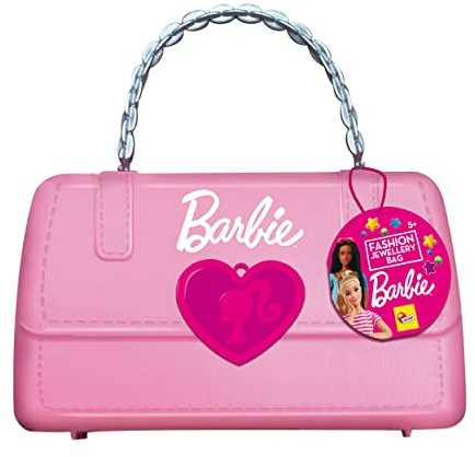 LISCIANI - Barbie Fashion - Sac à Main Rose avec Kit de Création de Bijoux - Loisirs Créatifs - Fabrication Bracelets, Colliers - Perles et Accesoires Barbie Inclus -Pour Enfants dès 5 ans