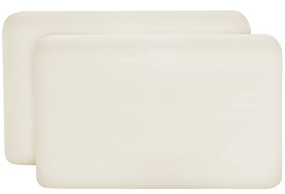 Kissenbezug 40x25 Elfenbein-weiß Doppelpack, Perfekt für VOLAR Reise-Kissen, Baumwolle (Double Jersey), Bügelfrei & trocknergeeignet, Kissenhüllen 2er Set mit Reißverschluss, Oeko-Tex Zertifiziert