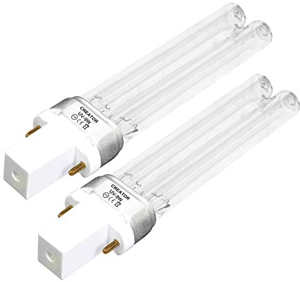Forever Speed, Lampadina di Ricambio UVC, Tubo Ultra-Compatto, Dispositivo per Il Filtro di Luce, Attacco G23 9 Watt 2 PCS
