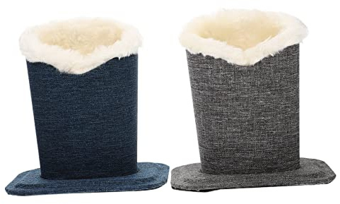HOMSFOU 2 PièCes Porte-Lunettes En Peluche DoubléE 4.72X4.57X3.19 Pouces Support De Lunettes Pratique Pour Maison Bureau Rangement Anti-Rayures ÉLéGant Et Fonctionnel
