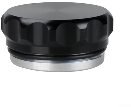 Tappo di riempimento in alluminio da saldare sul collo e sul tappo del serbatoio dell'olio e del carburante, nero (2,5 cm)