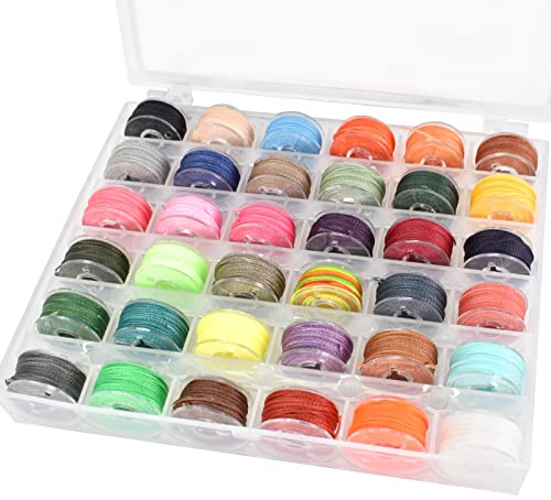 Anseom Fil de Cire 36 Rouleaux Coton Ciré Cordon Fils Cirés Coloré Fil Bracele Fil de Coton Multicolore Cordon pour Bracelet 0,55mm pour Fabrication de Bijoux Collier Cuir Couture,10m/rouleau