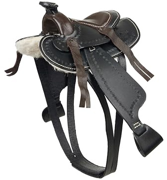 LeMieux Toy Pony Western Saddle - Educational Toy - Ages 3+ - Black Leather