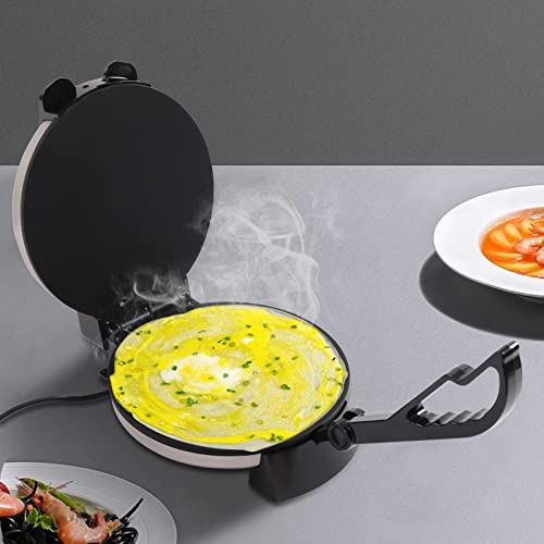 Elektrisch Chapati Roti Maker Flatbread Tortilla Machine Pfanne Doppelseitige Presse Papad Tacos Electric für Omeletts Pizza echte hausgemachte Tacos Tostadas und Quesadillas 220V 392°F