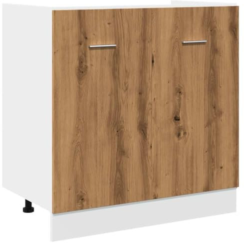 vidaXL Spülenunterschrank Lyon Artisan-Eiche 80x46x81,5 cm Holzwerkstoff