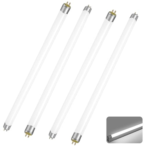 Tubo Fluorescentes T8 18W, Tubos Fluorescentes T8 G13 18W 600mm, Blanco Frío 6000K, AC 220V Bombillas CFL de Bajo Consumo 1400LM, Sin Parpadeo, Para lLces de Emergencia y Luces de Tira, Paquete de 4