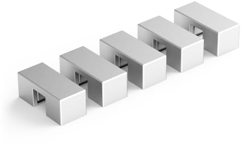 Itramax Magnetiska Kabelclips 5 Stycken,N52 Kabelhållare för Skrivbord | Återanvändbara Kabelhållare i Aluminium för Laddkablar,Metallytor,Nattduksbord,under Skrivbord och Hemmakontor