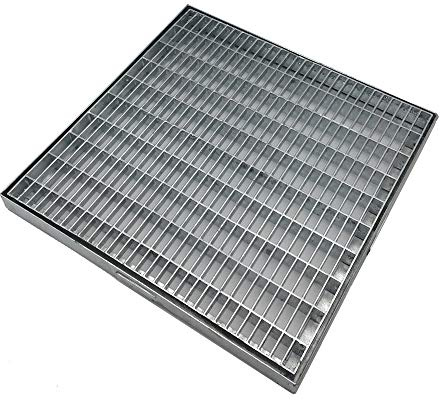 EINSIDE Griglia antitacco quadrata in acciaio zincato a caldo 52,5x52,5 cm