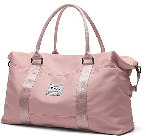 HYC00 Travel Duffel Bag,Carry-on Overnight Weekender Bags for Women,Sports Tote Gym Bag with Wet Pocket