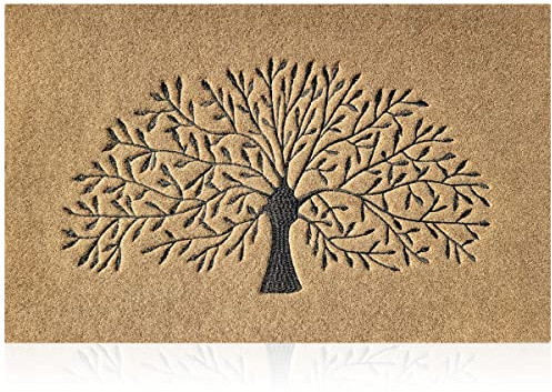 AOAOPQ Alfombrillas de bienvenida para puerta delantera, tapete interior y exterior con respaldo de goma antideslizante para entrada, entrada, pasillo, cocina, fácil de limpiar, 40 x 60 cm, color