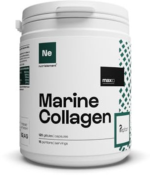 Collagène Marin Peptide Peptan Type 1-120 Gélules - Collagène hydrolysé - Contribue à la santé des cheveux, articulations, os - Favorise la jeunesse de la peau | Nutrielement By Nutrimuscle