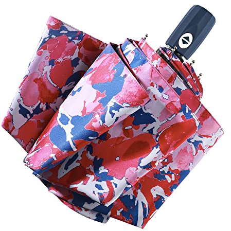 FDJASGY UV Sun Umbrella Compact Folding Travel Umbrella Auto Open Close Compact Folding Parasols Umbrellas for walking Blocking UV