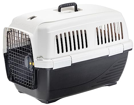 Ferplast Katzentransportbox Clipper 3, Hundetransportbox, IATA-zugelassene Reisebox, Haustiertransportbox für kleine Hunde und Katzen bis 15 kg