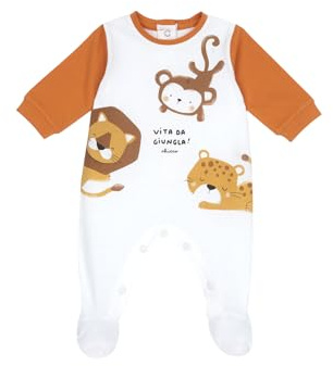 Chicco, Tutina Neonato, Tutina in Morbido e Leggero Cotone, con Comoda Apertura sulla Schiena ed Entrogamba, Ideale per Primavera e Autunno, Designed in Italy, Abbigliamento Neonato 0-24 Mesi