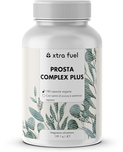 Prosta Plus Complex - 180 capsule ad alto dosaggio per la prostata - formula unica di semi di zucca, saw palmetto ed estratto di radice di ortica con zinco, vitamina E e selenio