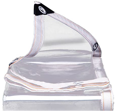 Regenschutz, transparente Plane, strapazierfähig, wasserdicht, PVC, transparente Poly-Vinyl-Plane, 0,3 mm, transparente Markise, Vordach, Terrassengehege, Anti-Aging-Isolierung, weiches Glas (1,8 x 4
