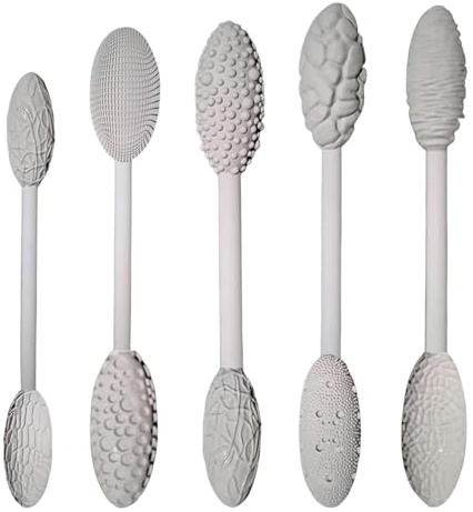 5- texturverktygsset för lerkonst, lermodelleringsmönster rull-set, robusta texturer hammare skoter verktygsset, enkel rengöring lerkonsttexturer roller pottery verktyg för vuxna