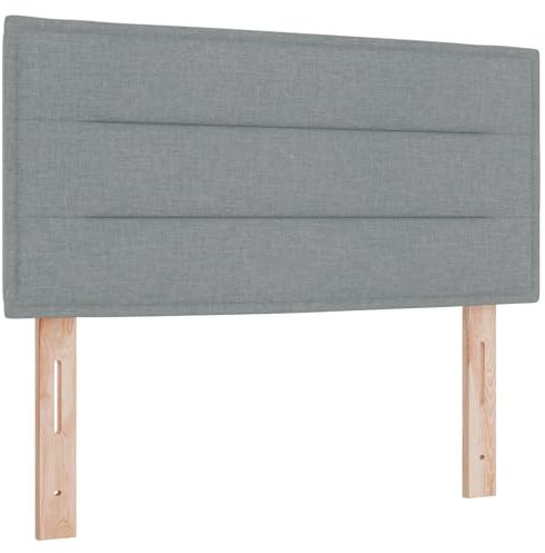 vidaXL Stylisches Niedriges Gepolstertes Kopfteil Höhenverstellbar In Hellgrau Wandmontiertes Design Ideal Zum Lesen Schlafzimmermöbel Erwachsene Bettkopfteil Gepolstert Modern Stylisches Accessoire