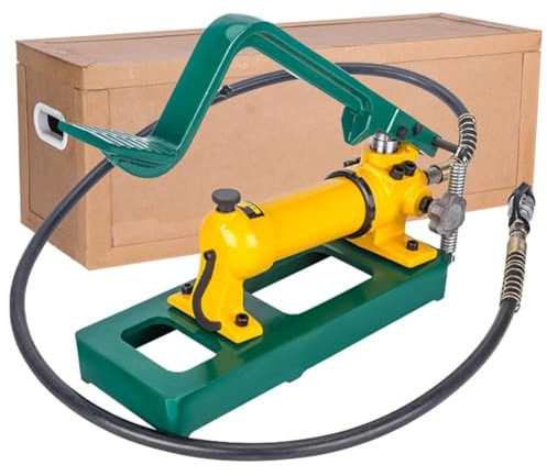 CP-800 Hydraulisk handpump 10 000 PSI manuell hydraulisk pump med fotpedal tvåstegs oljeutgång bärbar handmanövrerad kraftpump för hydrauliska lyftverktyg
