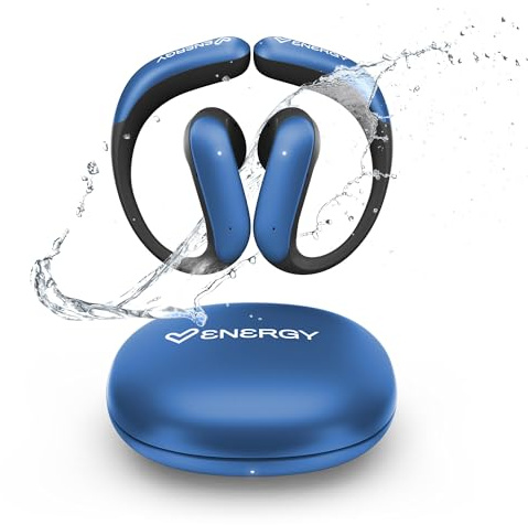 Energy Sistem PulseFit Auriculares Inalambricos Bluetooth 5.4 Deportivos True Wireless Secure-Fit IPX5 Resistente al Agua 22H Bateria Microfono Cascos Running Gym (Cobalt)