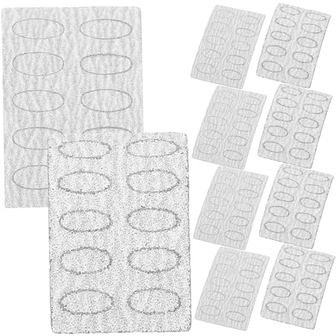 CLISPEED Nail File Pedicure Sanding Pads Set 10 Sheets 100# and 240# Grits Oval Manicure Sanding Discs for Exfoliating Dead Skin Electric Nail Polishing Tool
