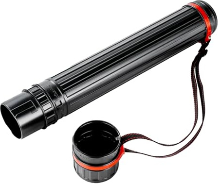 DEWEL 64-108cm Rollo de Tubo Portaplanos A0, 8cm de Diámetro Grande Rollo de Transporte para Dibujo, Ideal para Transportar Bocetos, Carteles, Vallas Publicitarias de Gran Tamaño y Mapas