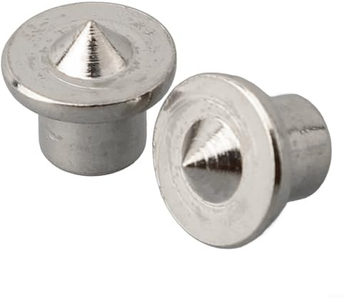 Juego de 4 clavijas centrales para carpintería de 6/8/10/12 mm de acero con chapado en cromo compatible con Joi de madera dura y blanda (sólido de 8 mm)