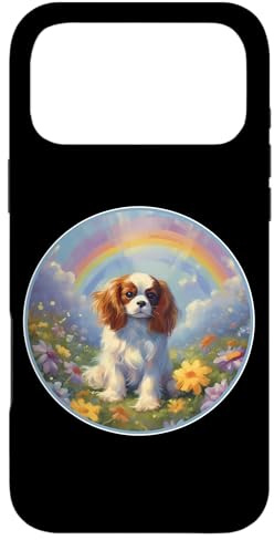 Cavalier King Charles Rainbow Bridge commémoratif coloré pour Chien Coque pour iPhone 17 Pro Max
