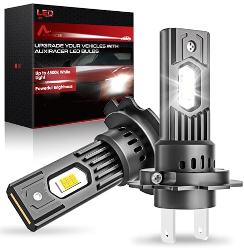 AUXIRACER H7 LED Lampadina, Materiale del Guscio in Grafene 30000 Lumen, Luce Bianca Fredda a 6500 K, Plug-and-Play, Alternativa Alle Lampadine Alogene, 2 Pezzi