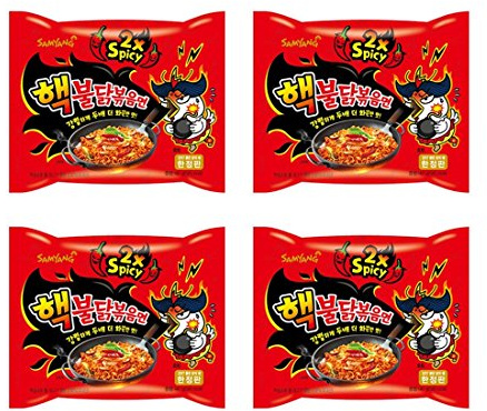 Samyang Hack Buldak Bokeum Ramen 4 Stück Hot Spicy Fire Nudel würzig