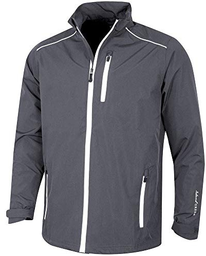 Island Green Chaqueta Impermeable de Golf - Negro/Blanco - M