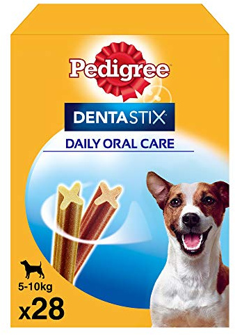 Pedigree Dentastix de uso diario para higiene oral para perros pequeños, 28 sticks