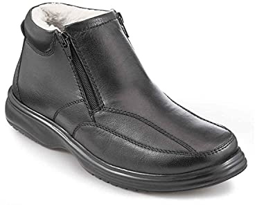 Chums Men's Wide G Fit Thermal Lined Twin Zip Genuine Leather Boots