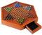 SM SunniMix Halma mit Marmor, Feine Holz Schachbrett Kinder Geschenke Board Spiel, mit 60 Glas Marmor