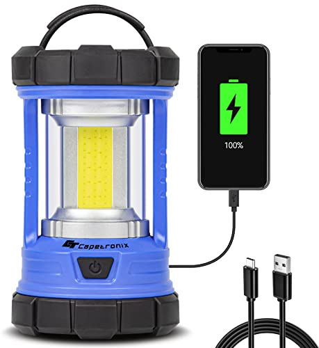 Camping Lantern, 3200LM LED Lanterns for Power Outages, 4600mAh Phone Charger & Rechargeable Lantern, 5 Light Modes Lantern Flashlight for Hurricane/Emergency/Storm, CT CAPETRONIX Camping Accessories