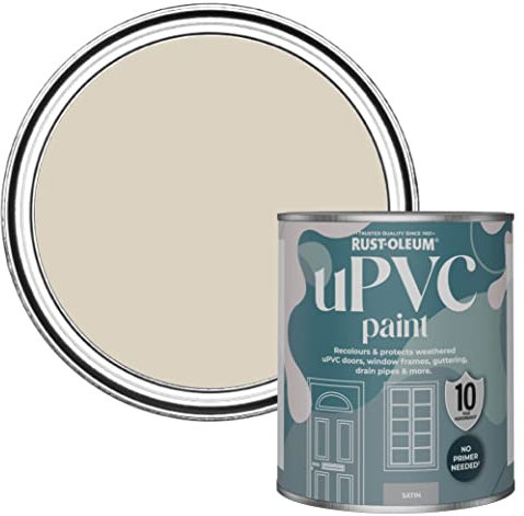 Rust-Oleum Beige uPVC Door and Window Paint In Satin Finish - Hessian 750ml