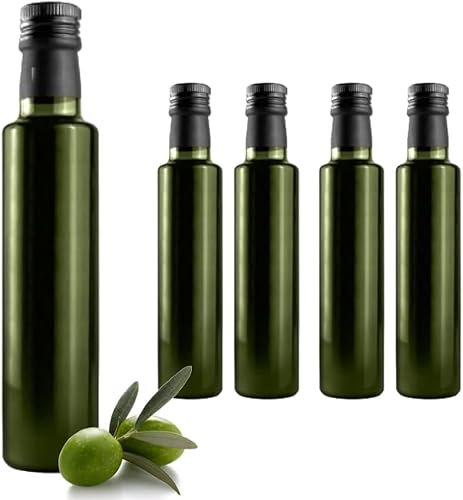 Firmadigaranzia 12 bouteilles pour huile de vinaigre et liqueur 250 ml - Marasca Quadre Vides en verre foncé Uvag avec distributeur d'huile anti-goutte et bouchon hermétique - Made In Italy - Usage