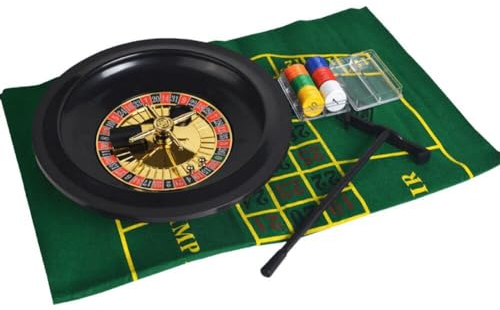 Tragbares Roulette-spielset, Tisch-Casino-Spiele, Party-Roulette-Rad-Set Für Erwachsene Chipkarten Und Matte