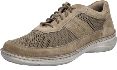 Josef Seibel Herren Sneaker New Anvers 12,Weite K (Extra weit),Wechselfußbett,schnürschuhe,Halbschuhe,Freizeitschuhe,Taupe,47 EU