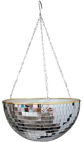 WJLYDM Hängevase in Discokugelform, Blumentopf, mit Drainagespiegel, Hängekorb, Zimmer-/Gartendekoration